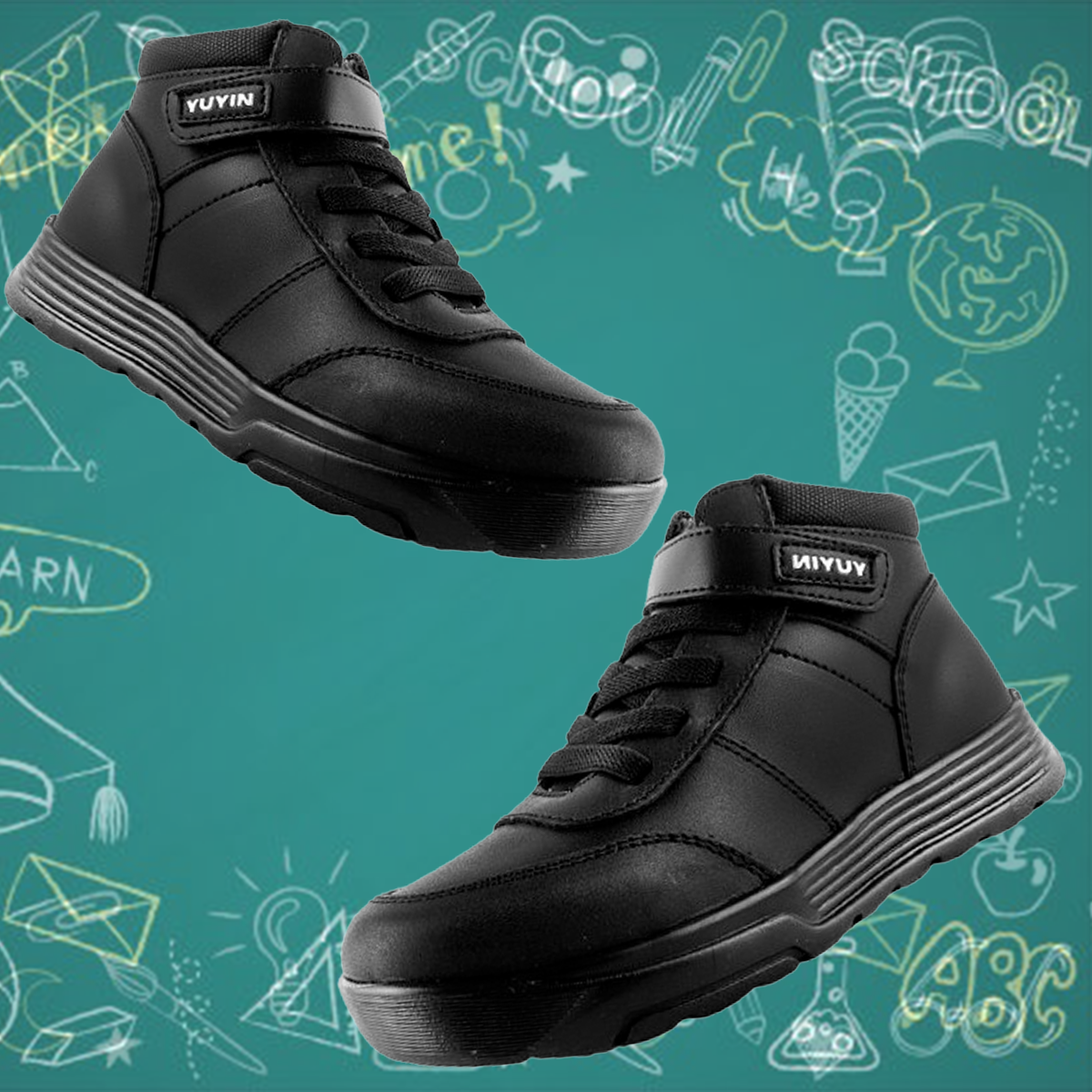 Zapatos Escolares Yuyin 100% Piel Arco Ortopédico Cómodo 24422-n