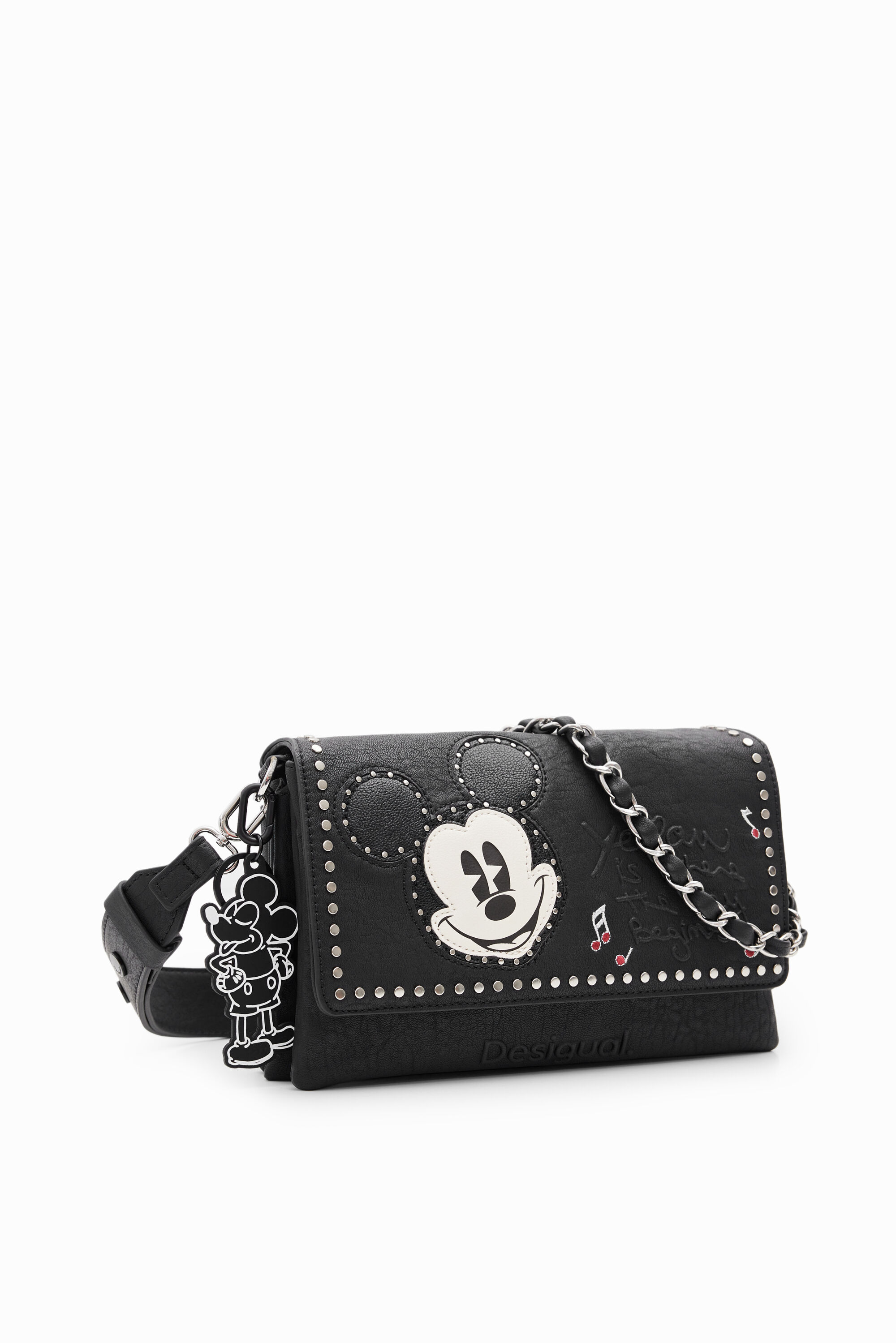 Bag Cartera Desigual Mickey Bolso Bandolera M Tachuelas Mickey