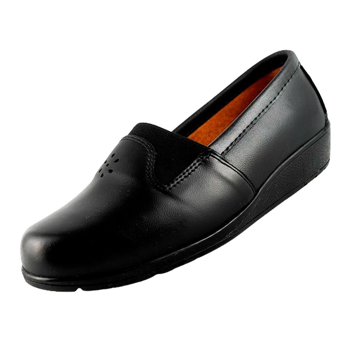 Zapato Cómodo Dama Pie Diabetico Juantes Varices 100% Piel 6021 Negro.