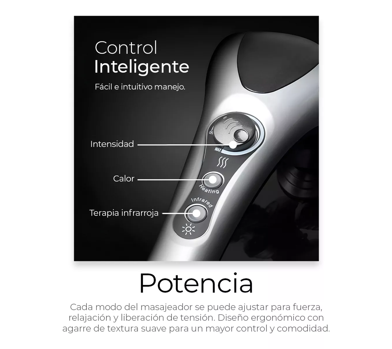 ML Masajeador Electrico Doble Cabeza Infrarojo Cuerpo Completo