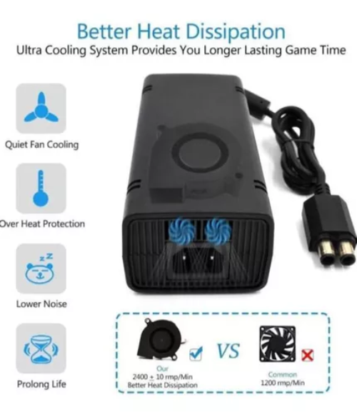 Cargador Eliminador Para Xbox 360 Slim Conexión Doble