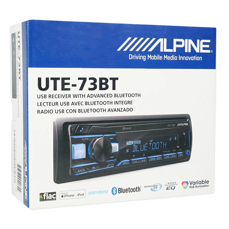 Autoestéreo Alpine UTE-73BT: Experiencia de Sonido Superior para Tu Automóvil.