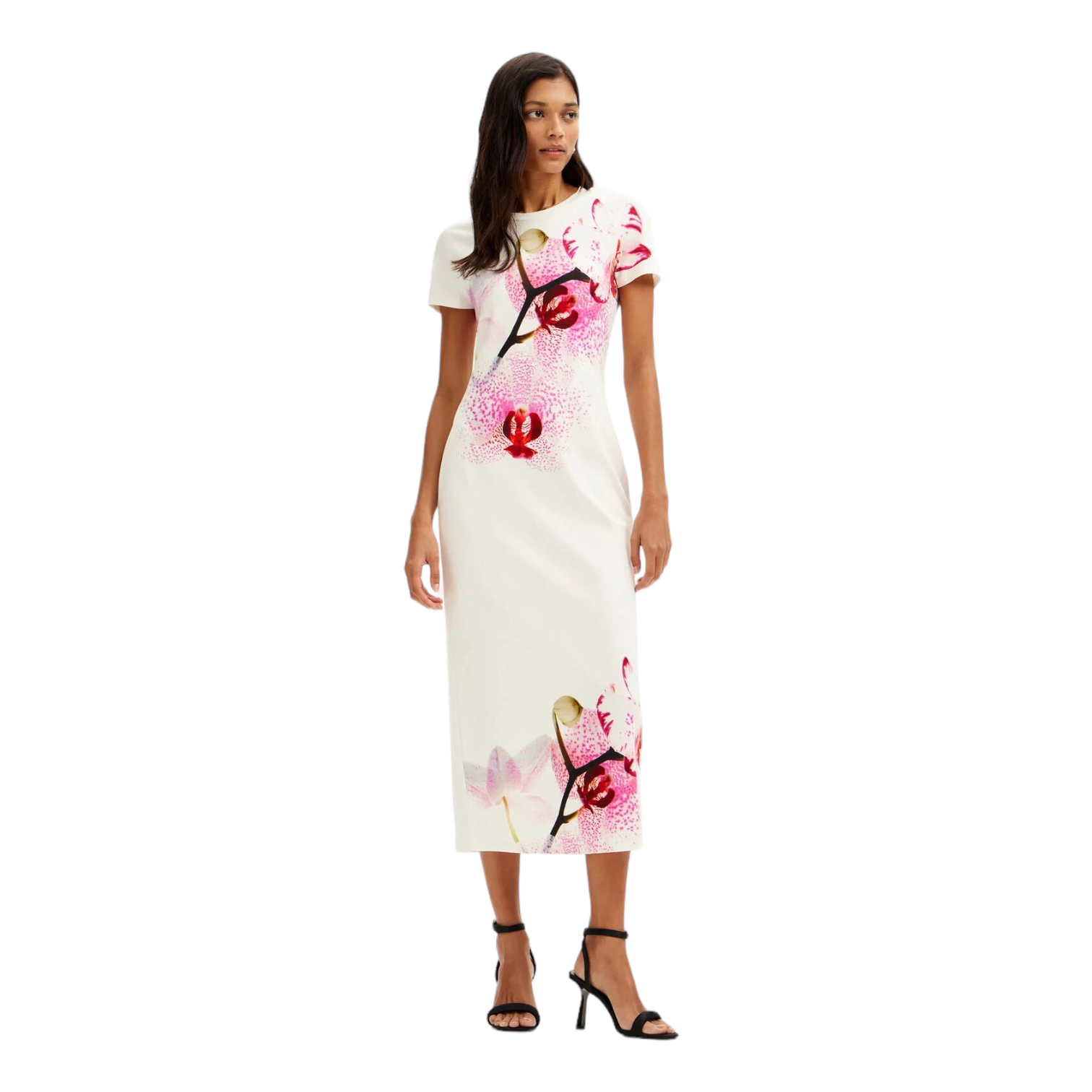 Vestido midi orquídeas Christian Lacroix DESIGUAL