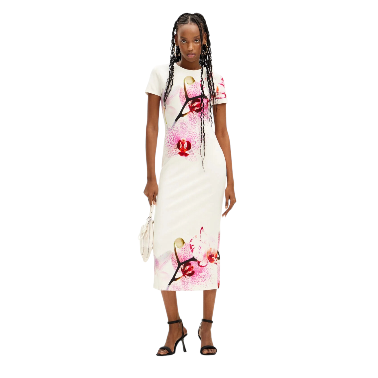 Vestido midi orquídeas M. Christian Lacroix DESIGUAL