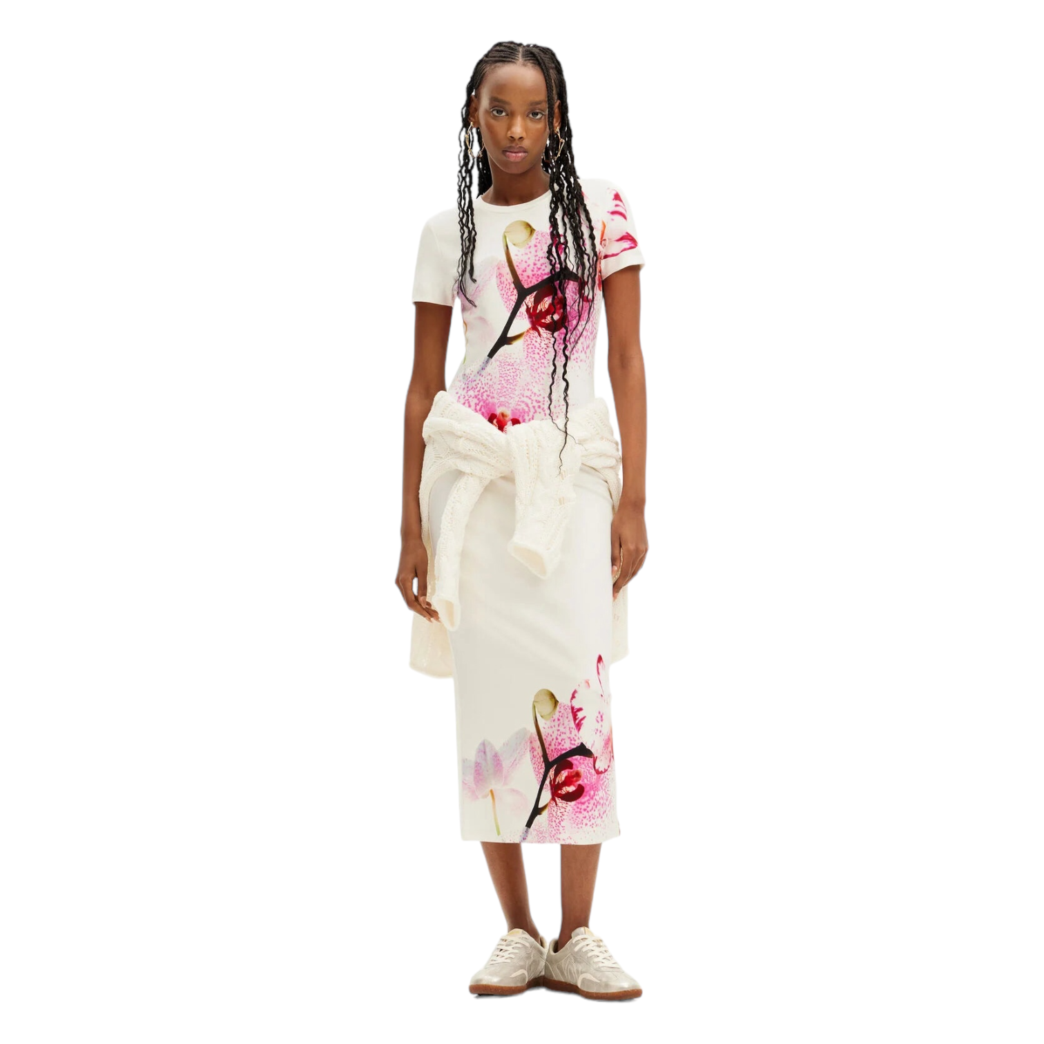 Vestido midi orquídeas M. Christian Lacroix DESIGUAL