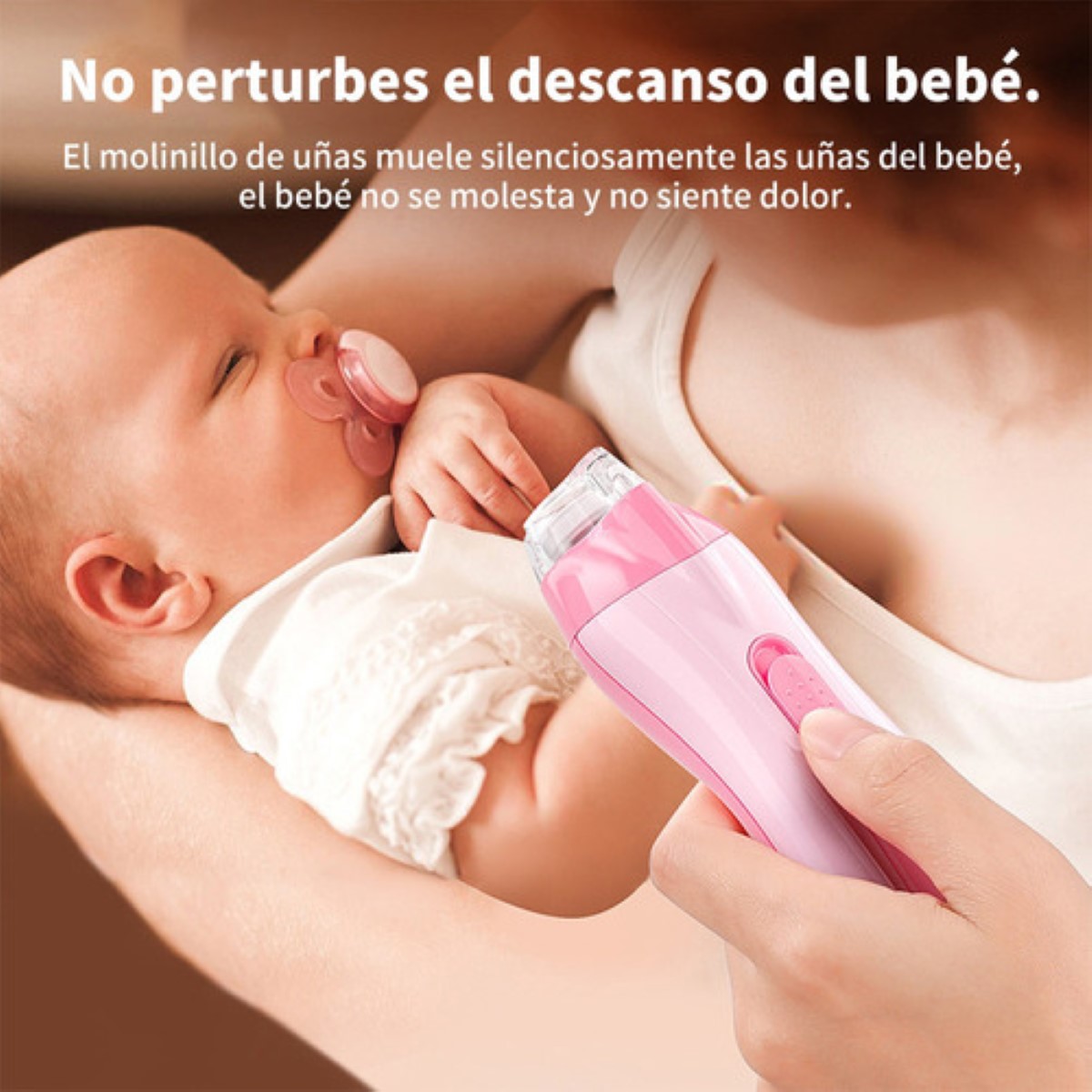 "6 En 1 Lima Electrica Pedicure Manicura Todo Para Uñas Bebés Rosa "