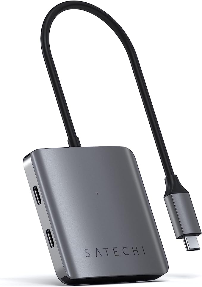 SATECHI Hub USB-C de 4 Puertos - Solo Transferencias de Datos (Sin Carga/Vídeo) - para M2, M1 MacBook Pro/Air, M2, M1 iPad Pro/Air, M2 Mac Mini, iMac