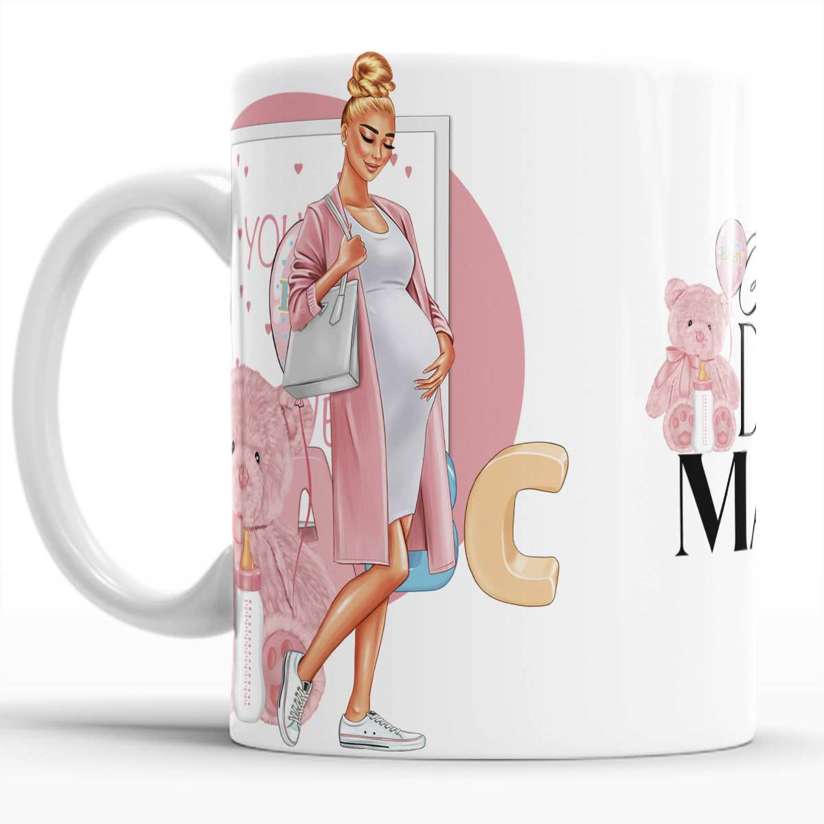 Taza ceramica  Mamá Llena de Cariño y Sonrisas set con 4 piezas