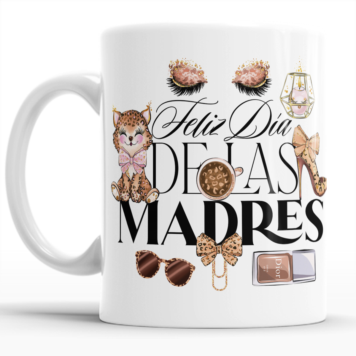 Taza ceramica  Mamá Llena de Cariño y Sonrisas set con 4 piezas