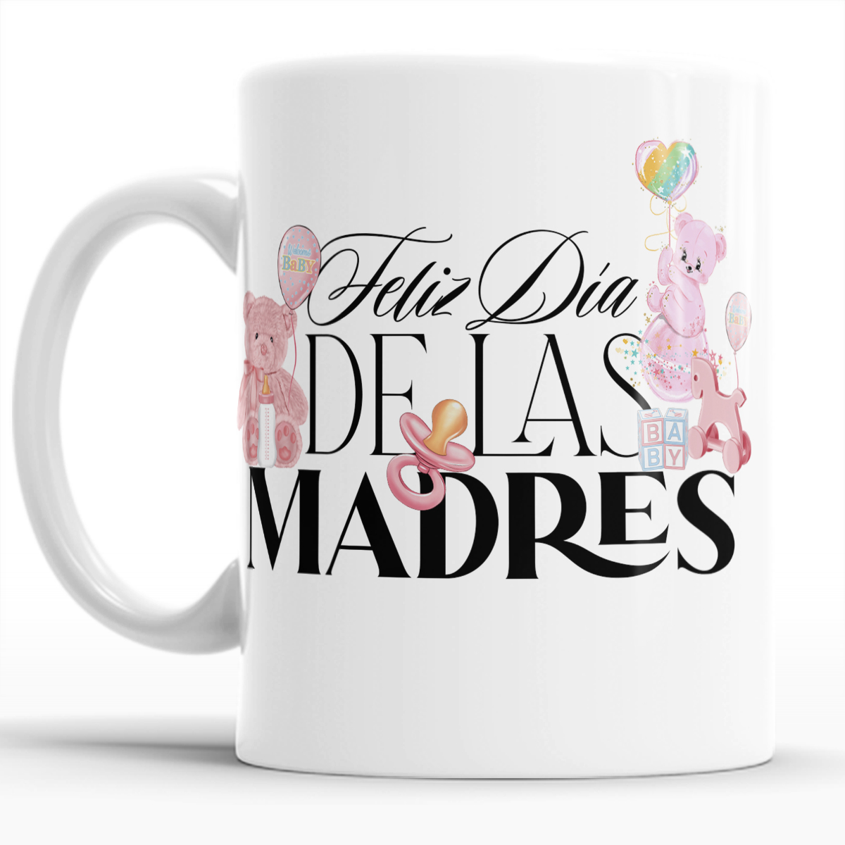 Taza ceramica  Mamá Llena de Cariño y Sonrisas set con 4 piezas