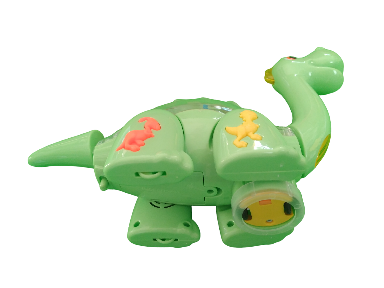 Divertido Juguete Dinosaurio Color Verde Con Sonido Y Luces Para Niños