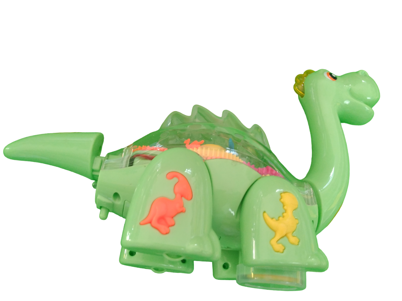 Divertido Juguete Dinosaurio Color Verde Con Sonido Y Luces Para Niños