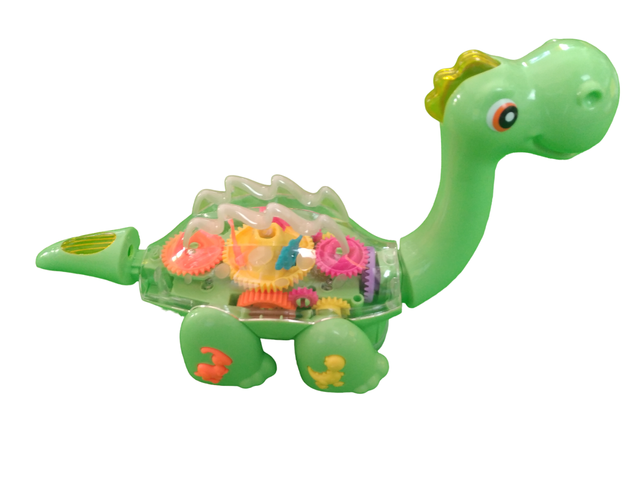 Divertido Juguete Dinosaurio Color Verde Con Sonido Y Luces Para Niños