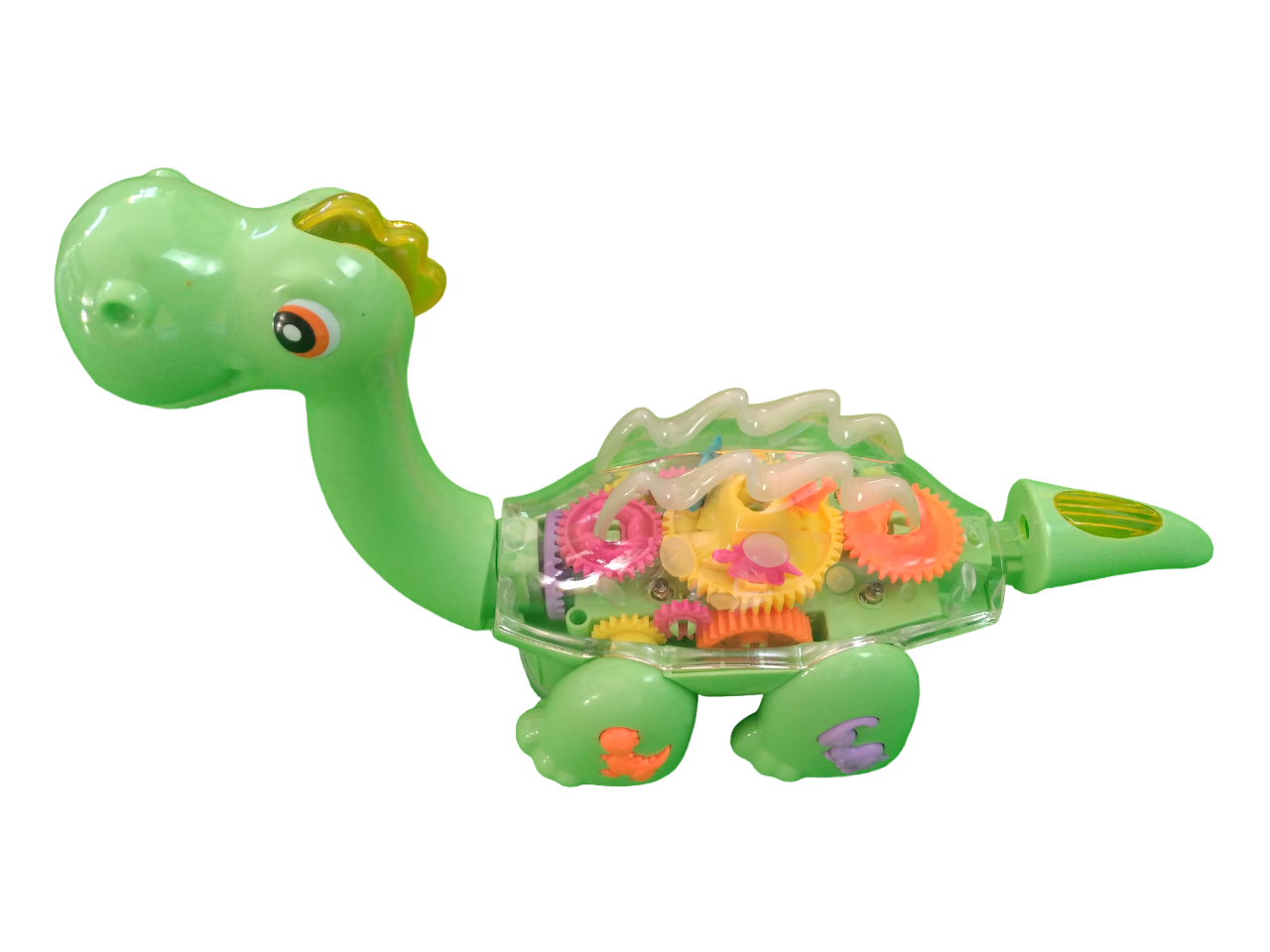 Divertido Juguete Dinosaurio Color Verde Con Sonido Y Luces Para Niños
