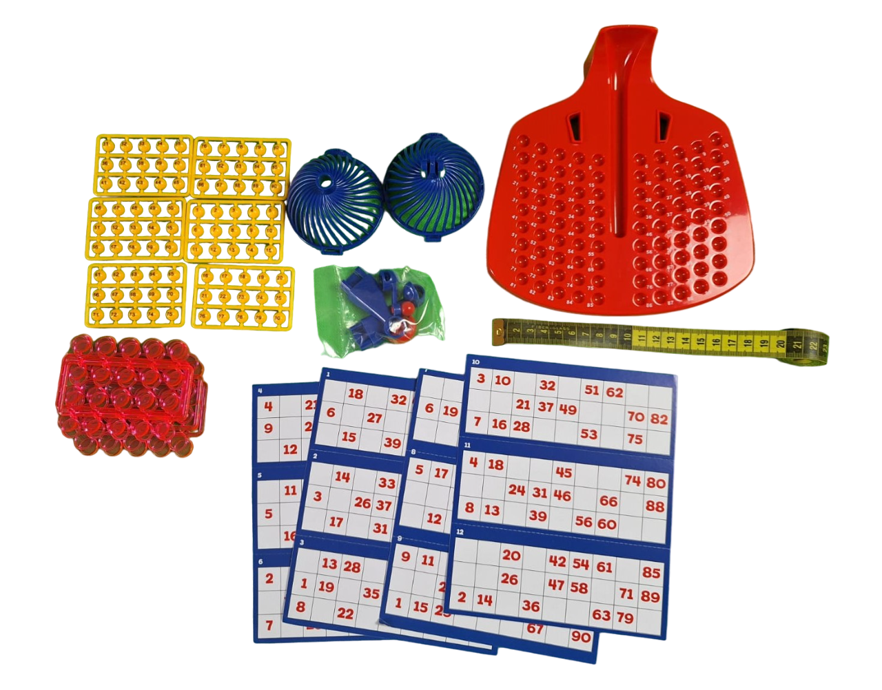 Mini bingo divertido juego de mesa clásico 90 números multicolor