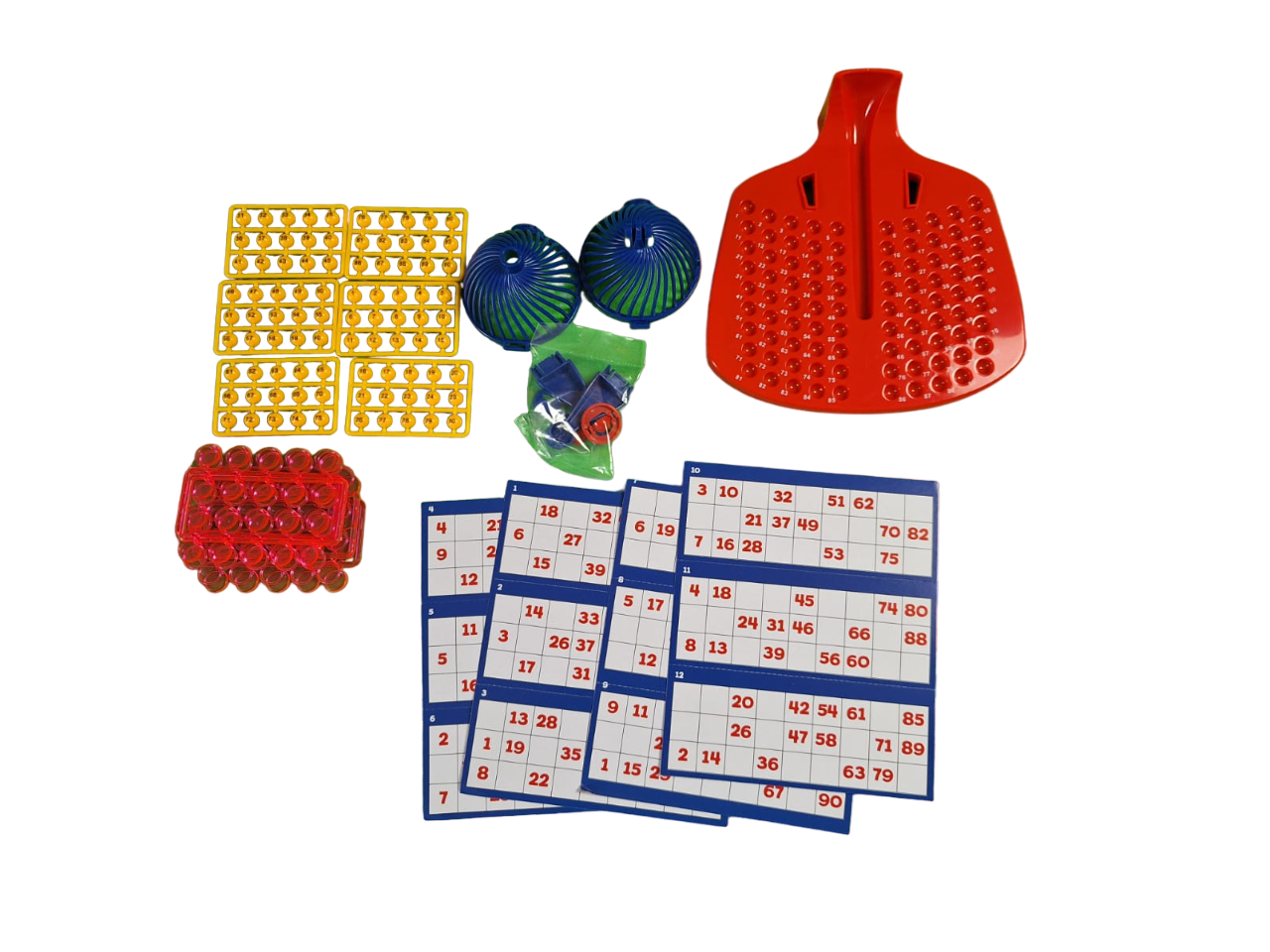 Mini bingo divertido juego de mesa clásico 90 números multicolor