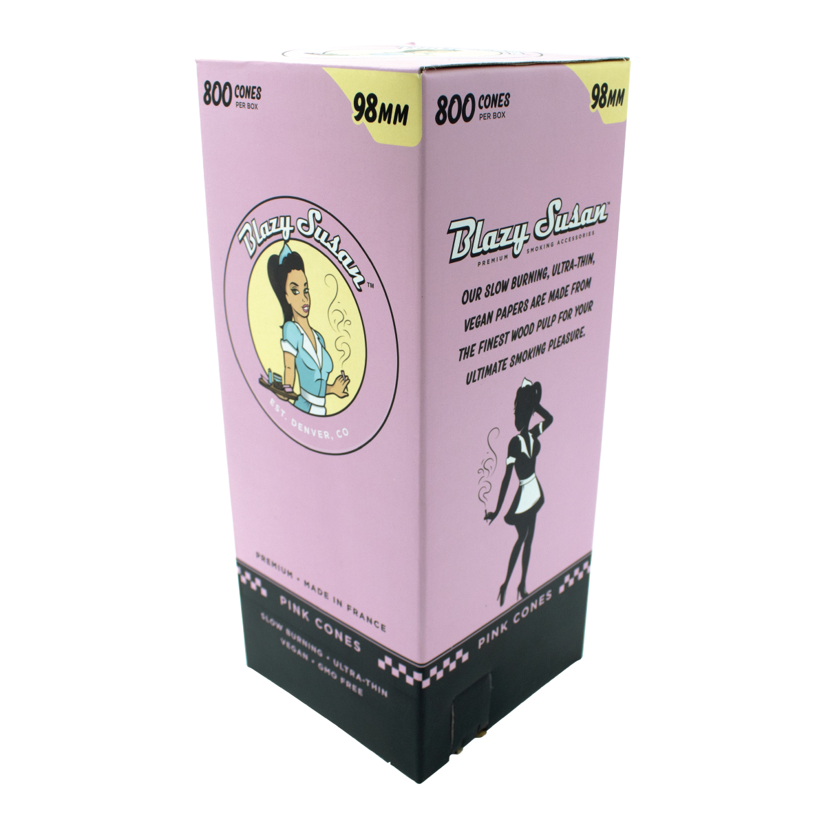 Caja con 800 Conos Rosas de 98 mm Blazy Susan