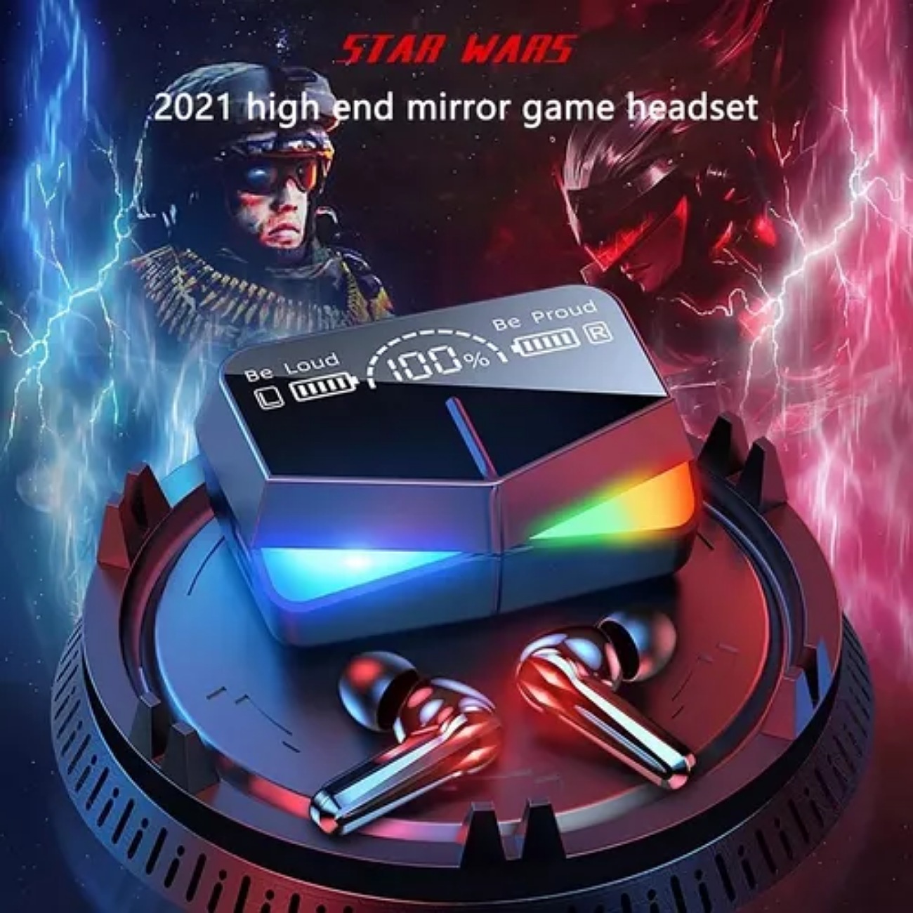 Audífonos Inalámbricos M28 Tws Bluetooth 5.1 Reducción Ruido Color Negro