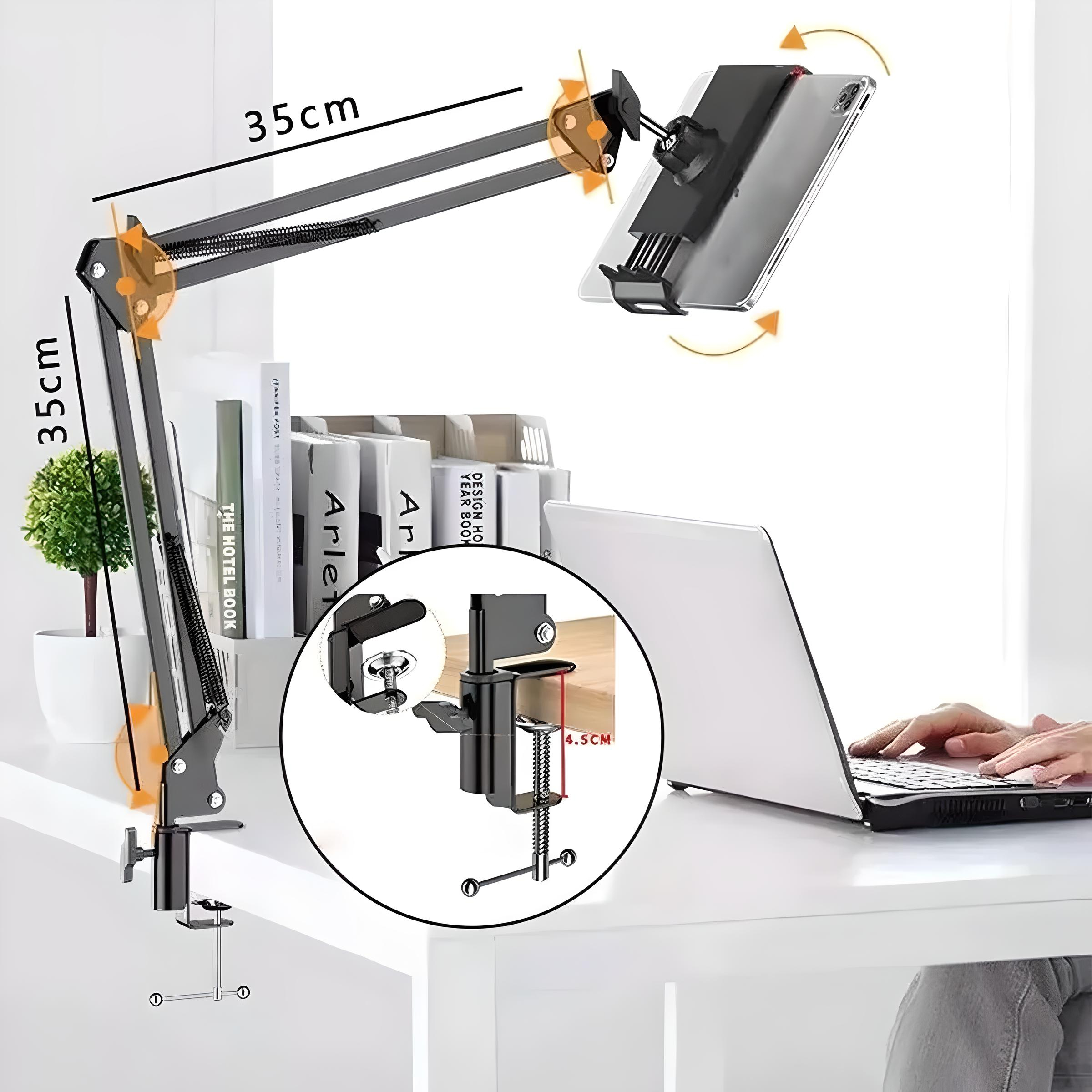 Soporte Celular Tablet Brazo Flexible Ajustable Con Clip