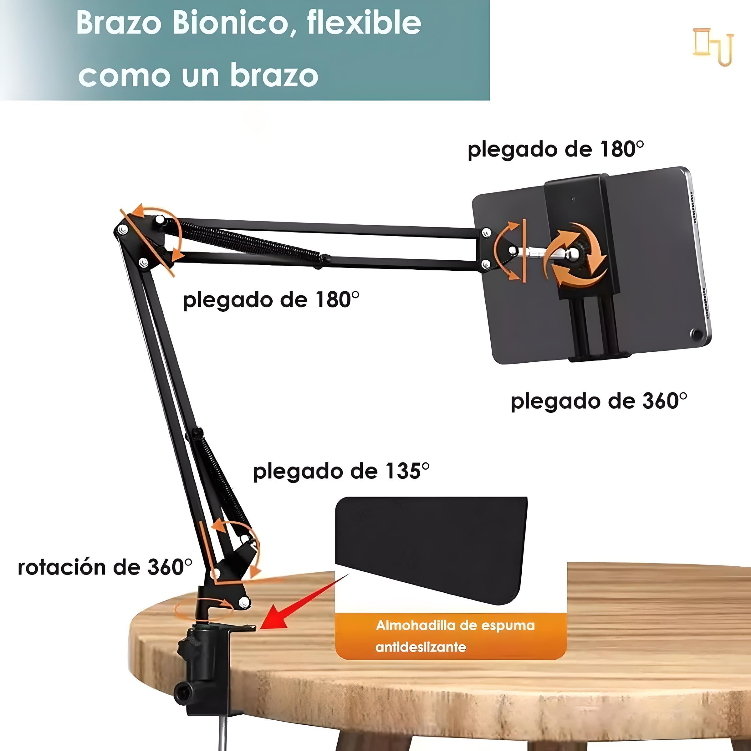 Soporte Celular Tablet Brazo Flexible Ajustable Con Clip