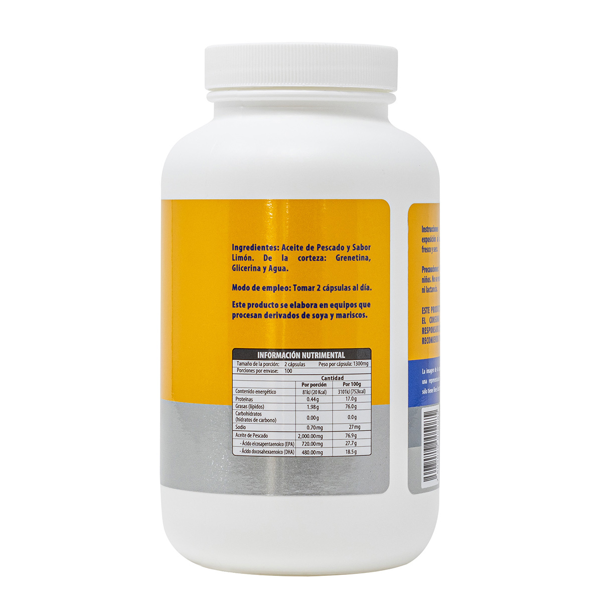 NATURAGEL Omega 3 (EPA 360 / DHA 240) | 200 Cápsulas SoftGel de 1300mg