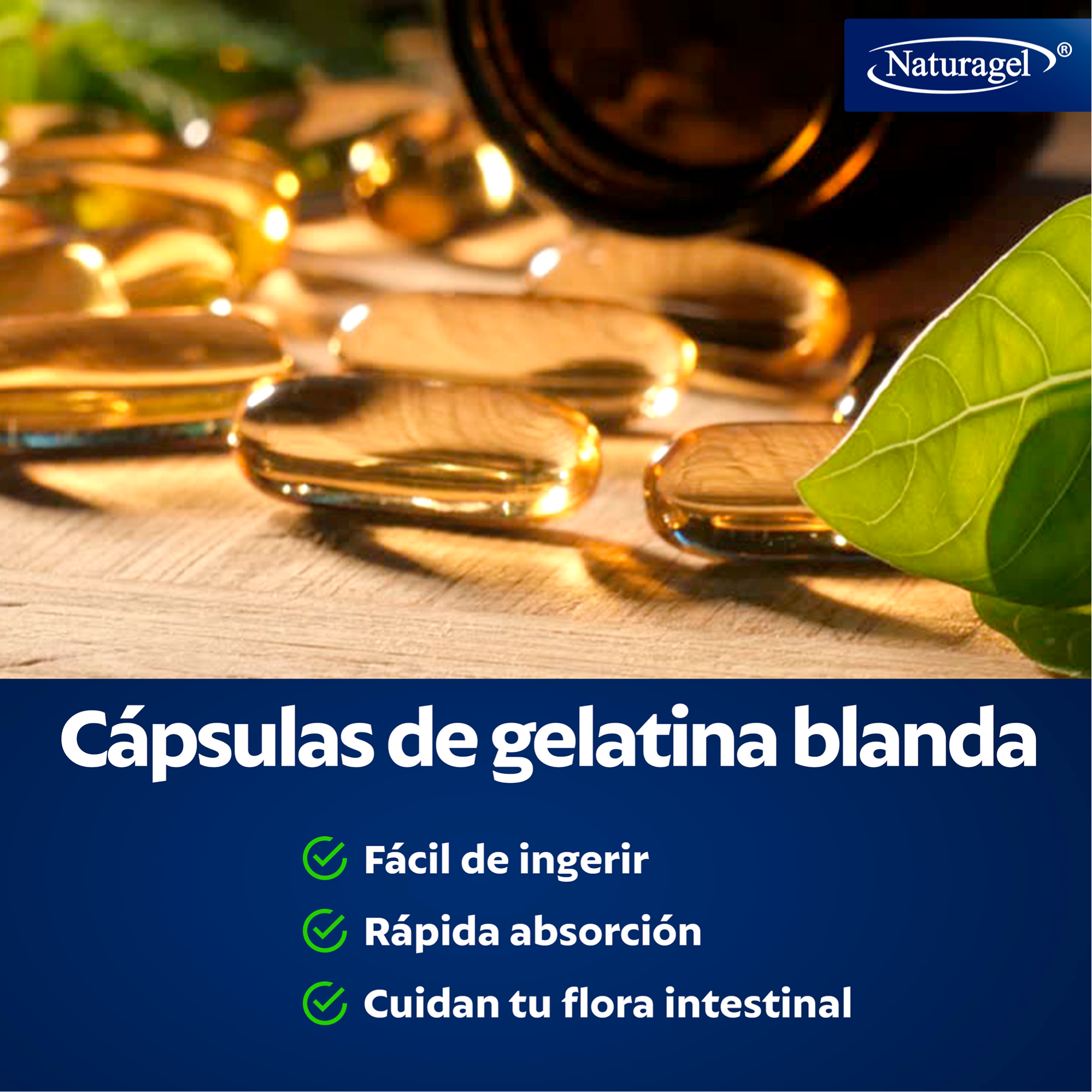 NATURAGEL Omega 3 (EPA 360 / DHA 240) | 200 Cápsulas SoftGel de 1300mg