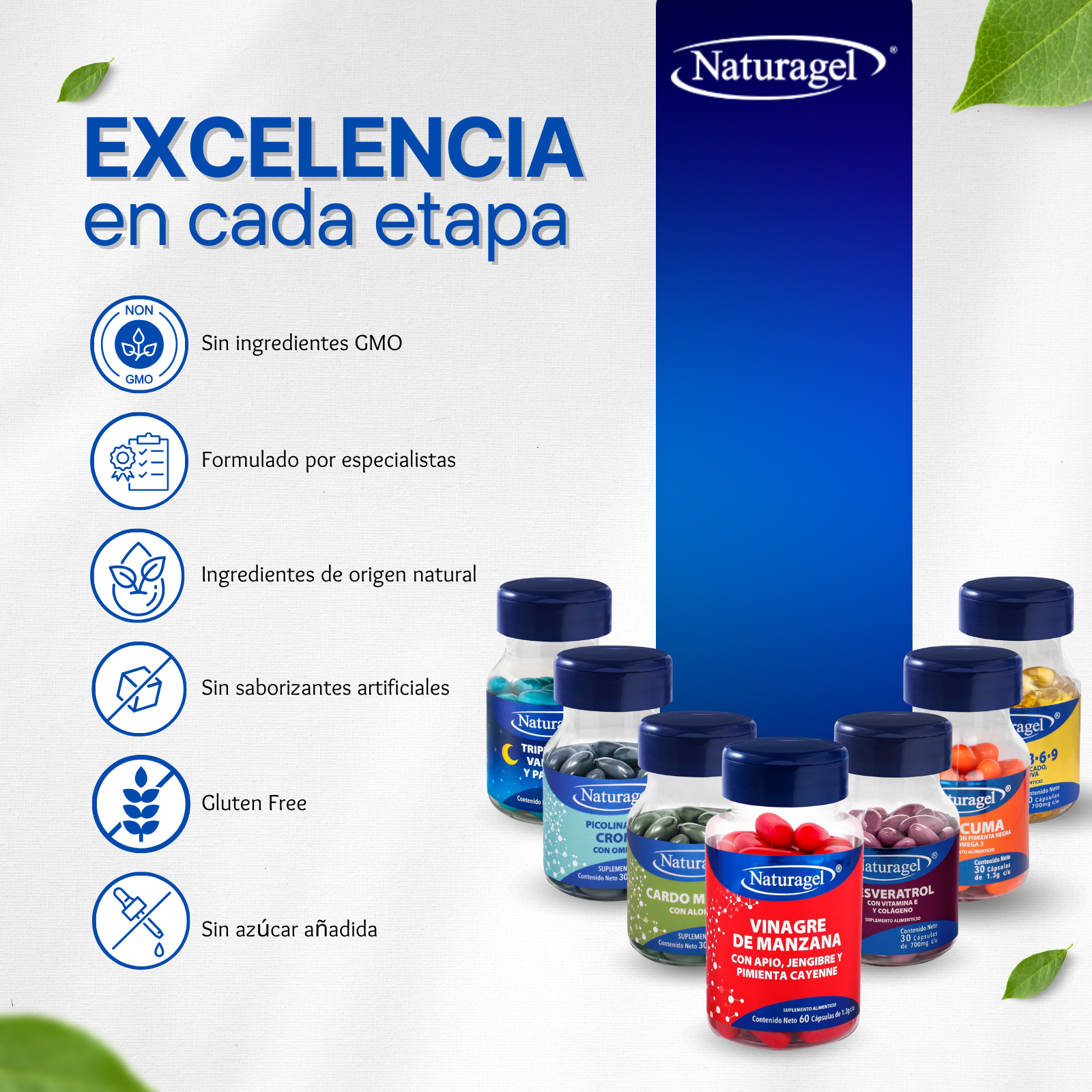 NATURAGEL Omega 3 (EPA 360 / DHA 240) | 200 Cápsulas SoftGel de 1300mg