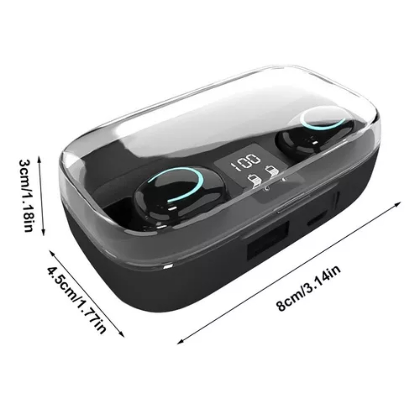 Audífonos Inalámbricos Bluetooth Con Pantalla Digital Led