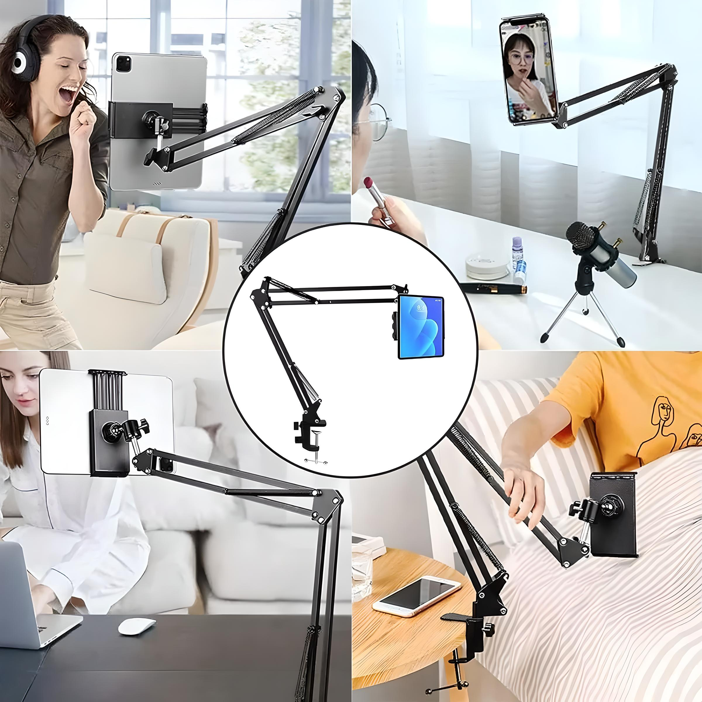 Soporte Celular Tablet Brazo Flexible Ajustable Con Clip