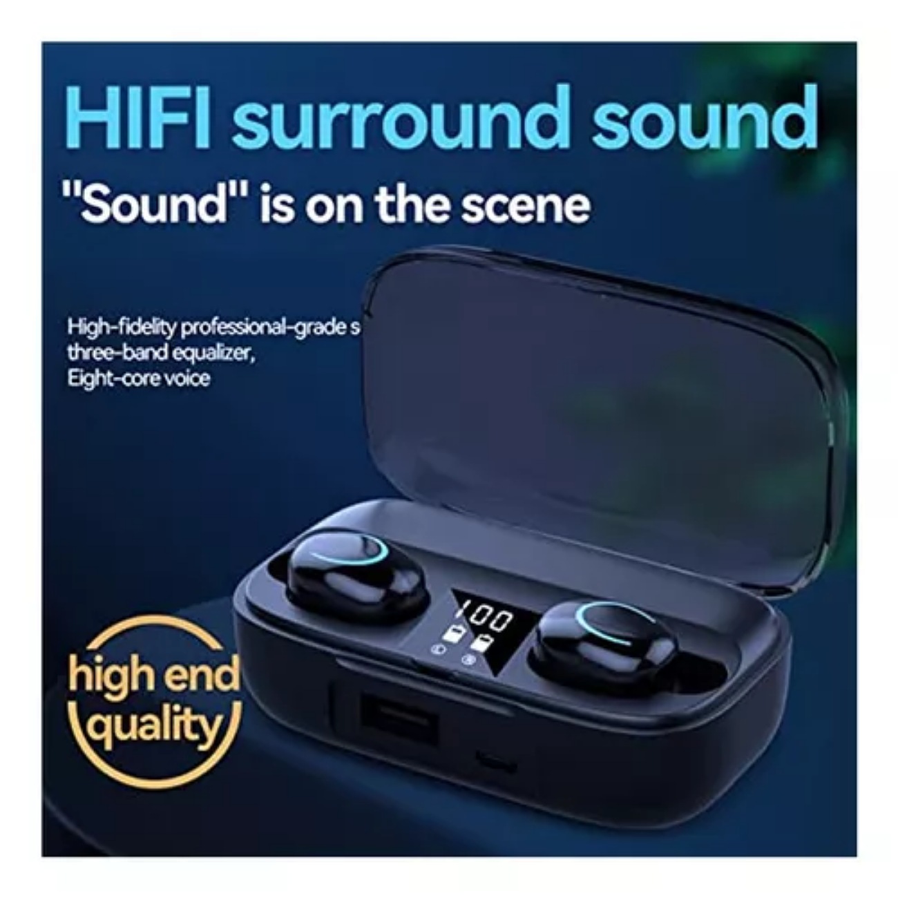 Audífonos Inalámbricos Bluetooth Con Pantalla Digital Led