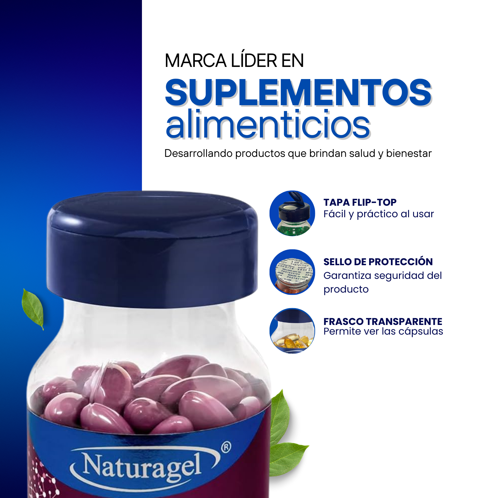 NATURAGEL Citrato de Magnesio con Omega 3 | 160 Cápsulas de 1000mg 