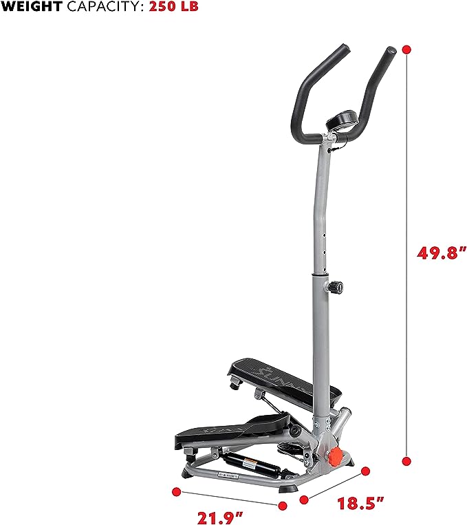 Mini escaladora eliptica con manubrio Sunny Health.