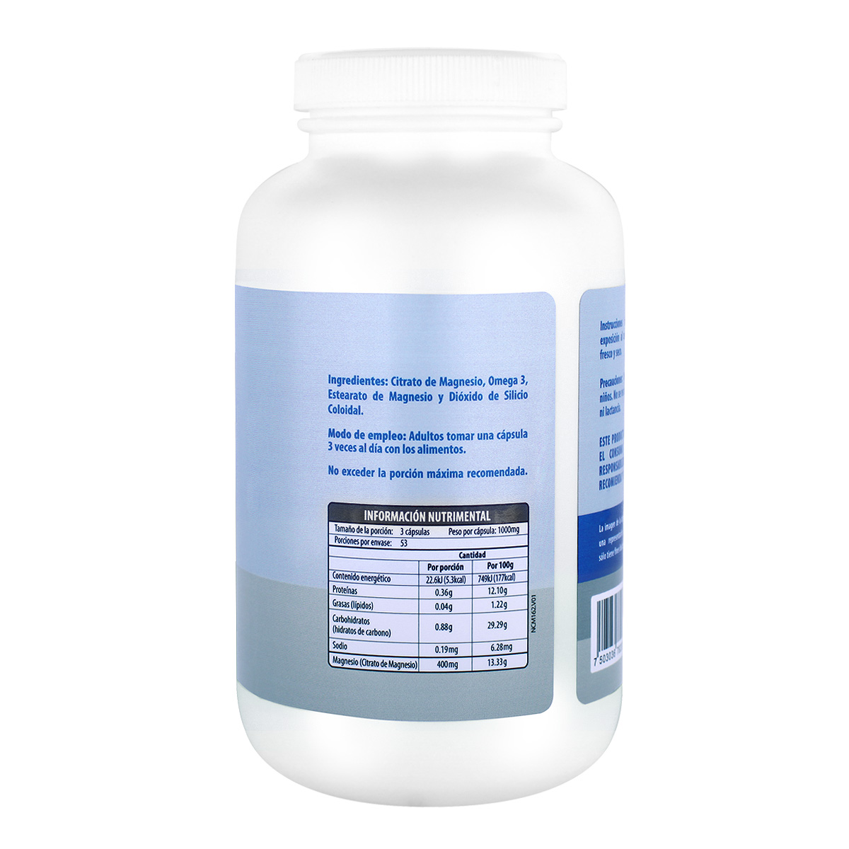 NATURAGEL Citrato de Magnesio con Omega 3 | 160 Cápsulas de 1000mg 