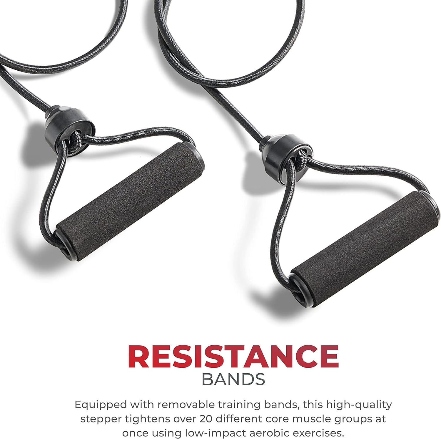 Mini escaladora con bandas de resistencia,ligas sunny health.