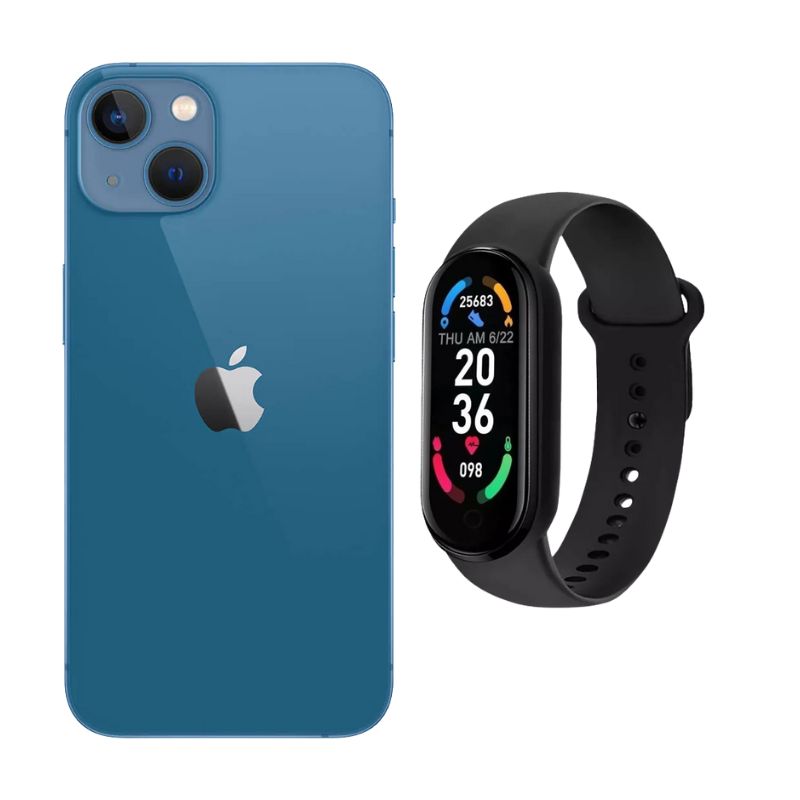 iPhone 13 256GB Azul Reacondicionado Grado A + Brasalete Genérico