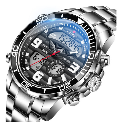 Relojes De Cuarzo Cronógrafo De Acero Inoxidable Foxbox Para