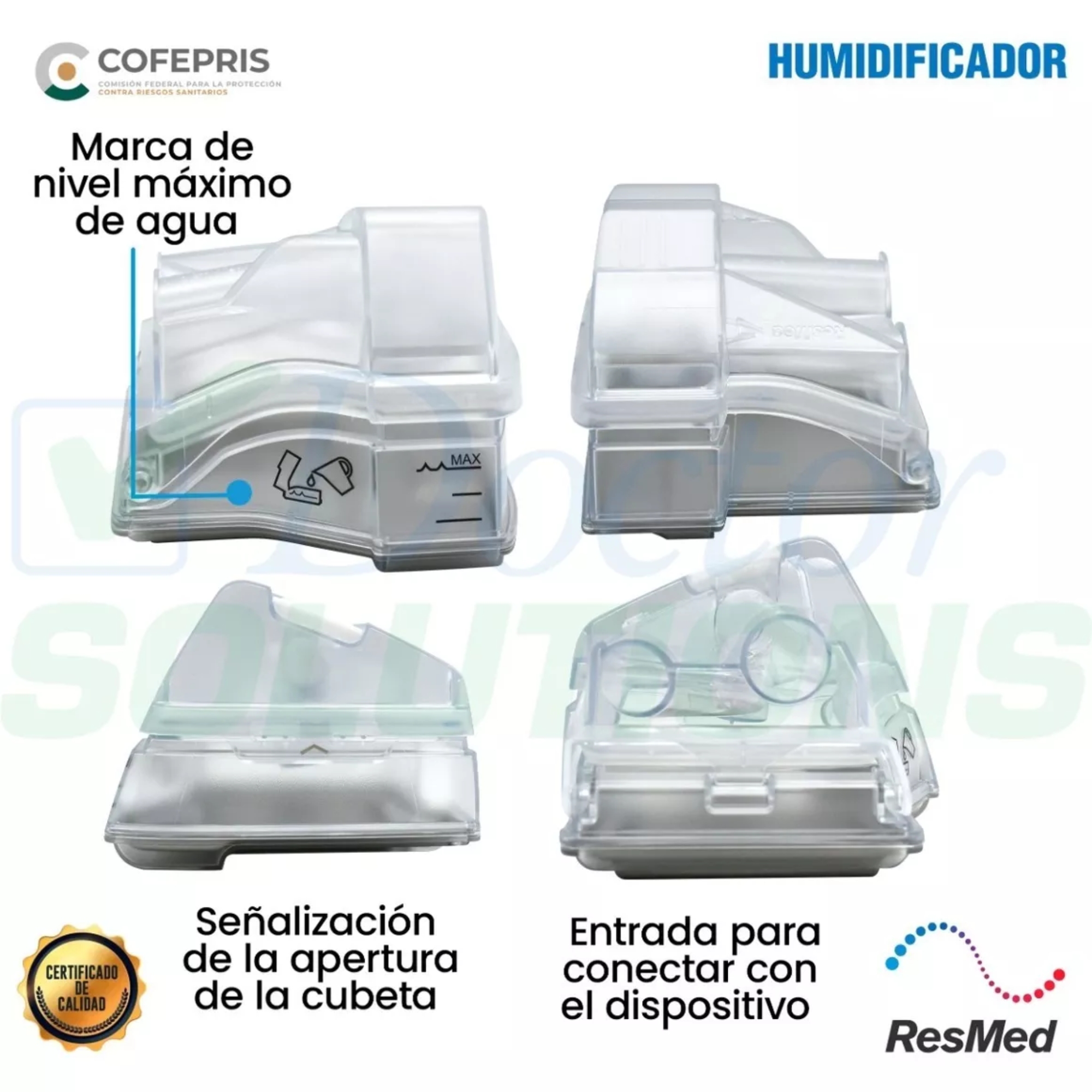 Cpap Fijo Resmed Air Sense 10s Con Humificador