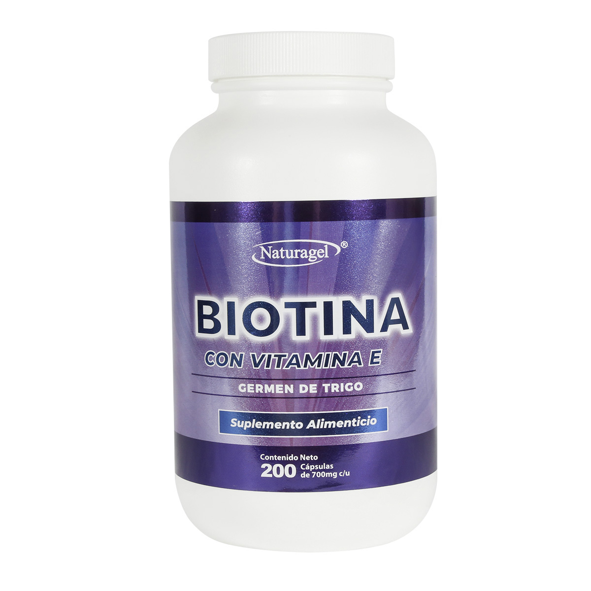 NATURAGEL Biotina Con Vitamina E | 200 Capsulas de 700mg