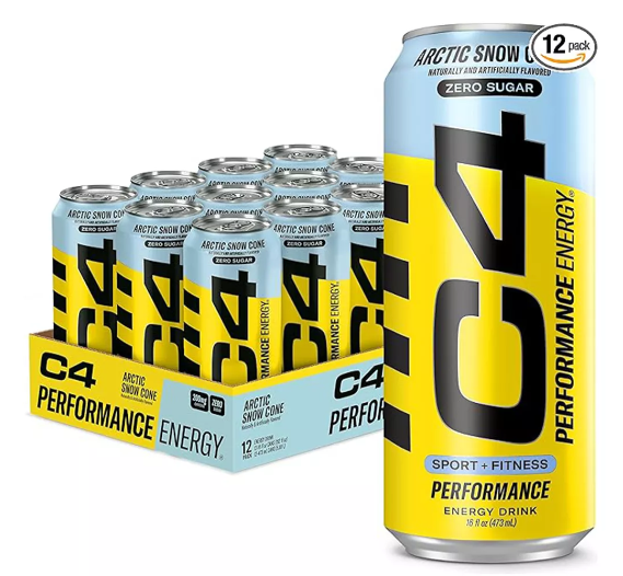 Caja de Bebida Energizante C4 (Snow Artic) 12 Latas