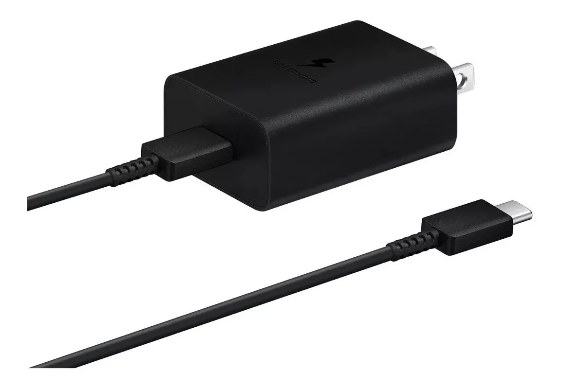 Cargador Carga Rapida Samsung 15w Pd + Cable Tipo C Negro