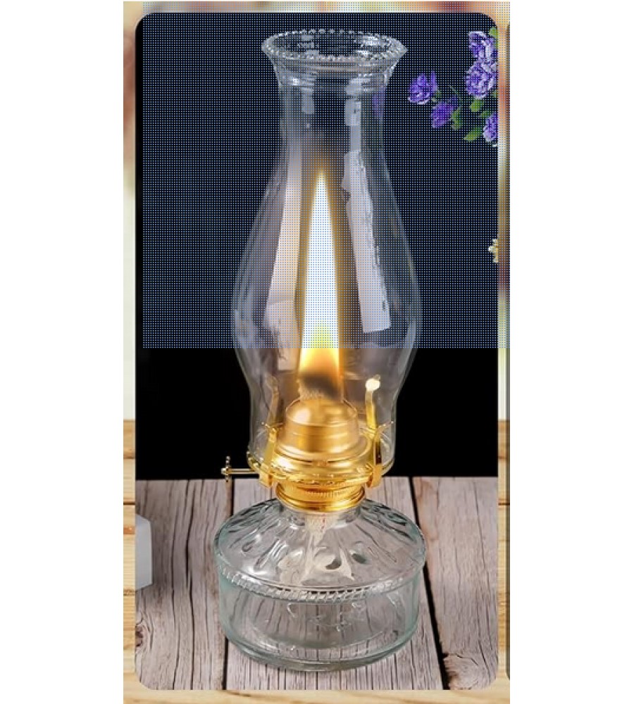 Quinqué Lámpara Clásica De Aceite O Petróleo Modelo Bohemia