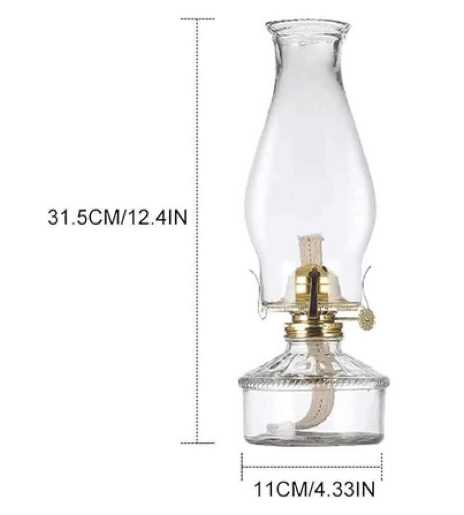 Quinqué Lámpara Clásica De Aceite O Petróleo Modelo Bohemia