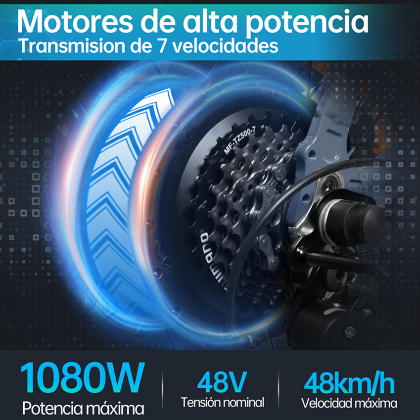 Bicicleta Eléctrica Plegable Honey Whale F6 Gris