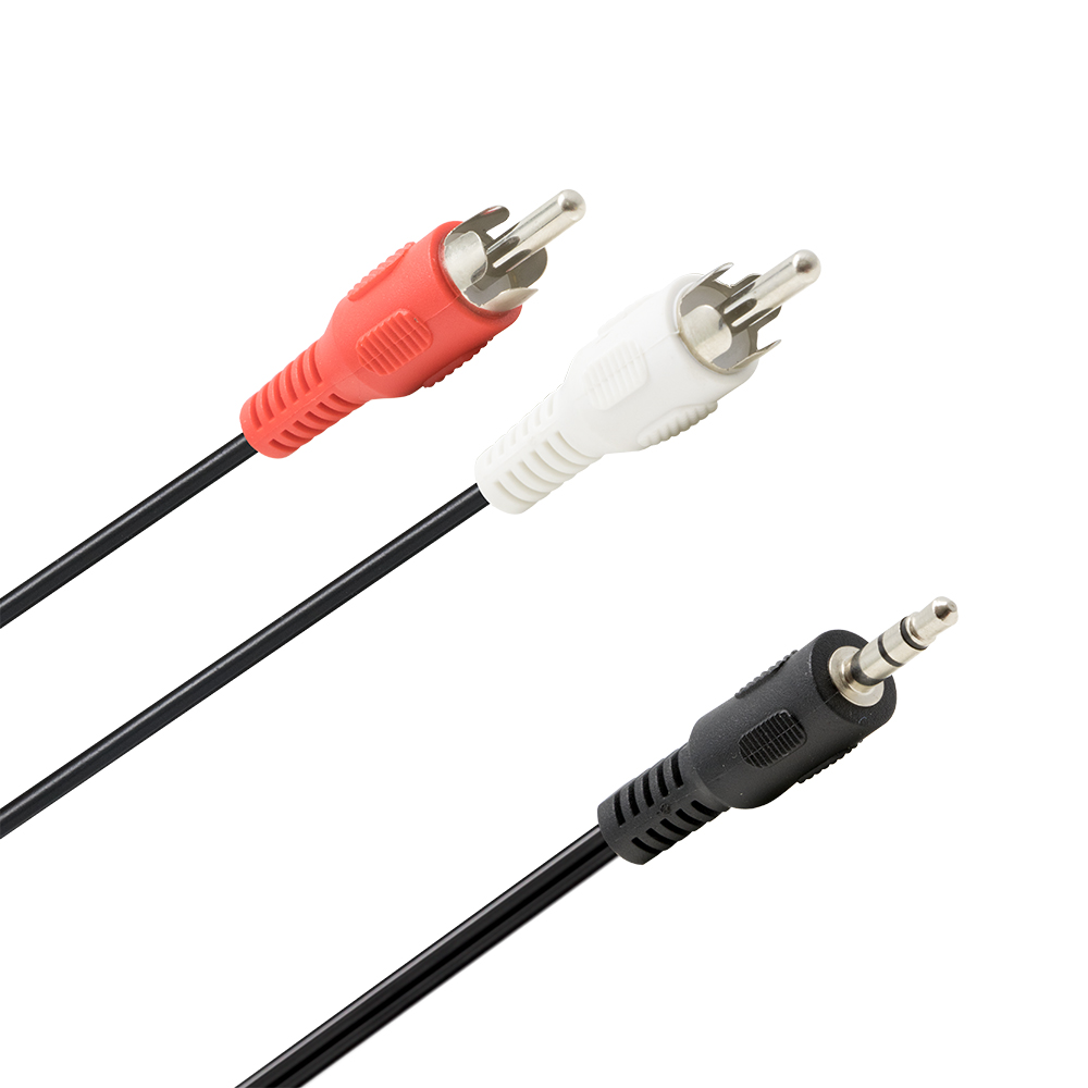 Cable Tipo "Y" 1 Plug 3.5 mm 2 RCA Macho Fussion AC-10103.6 de 3.6 mts