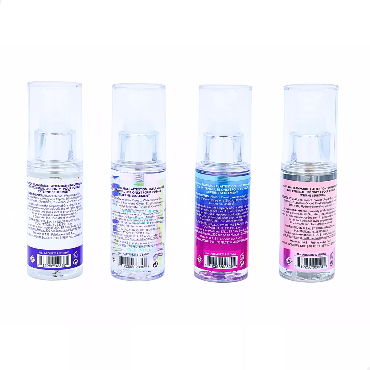 Set Ariana Grande Body Mist Spray 4 Fragancias Bruma Corporal Pocket Gift 