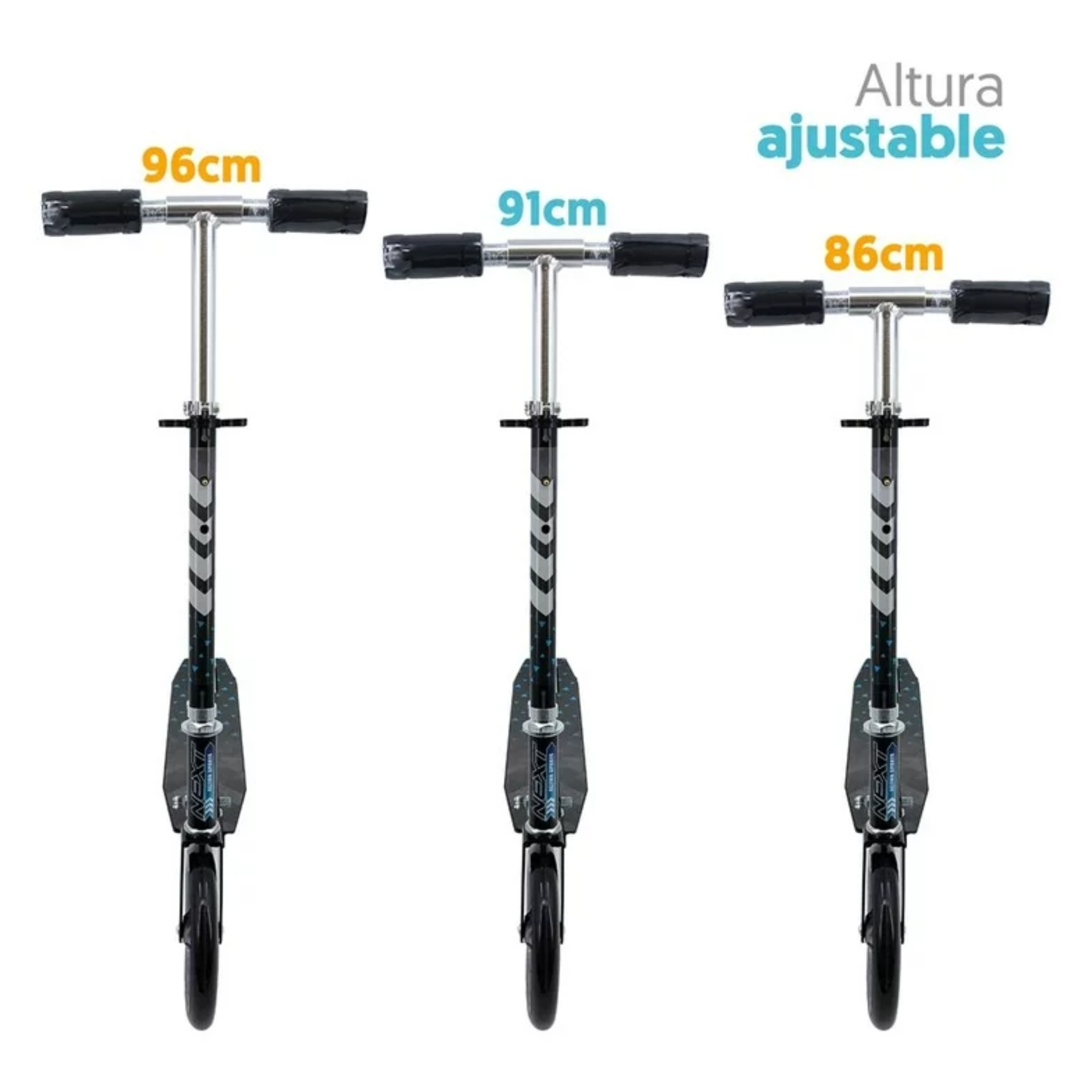 Next Pro Scooter Aluminio Negro Ruedas 200mm 2m Sfwnb