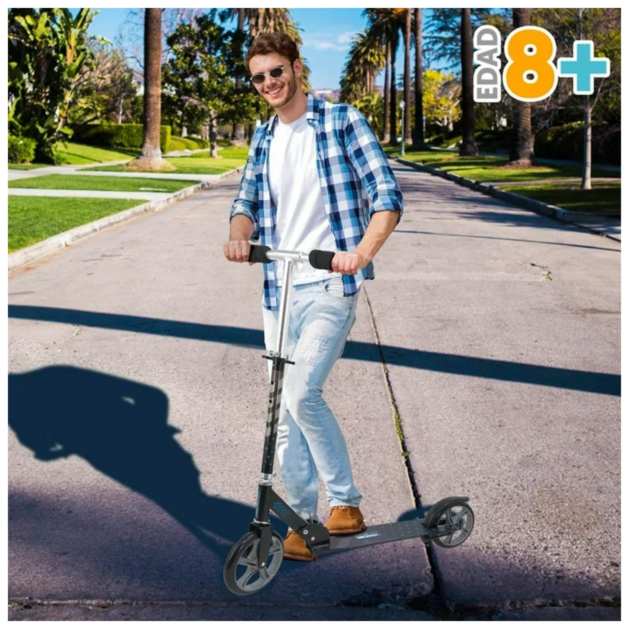 Next Pro Scooter Aluminio Negro Ruedas 200mm 2m Sfwnb