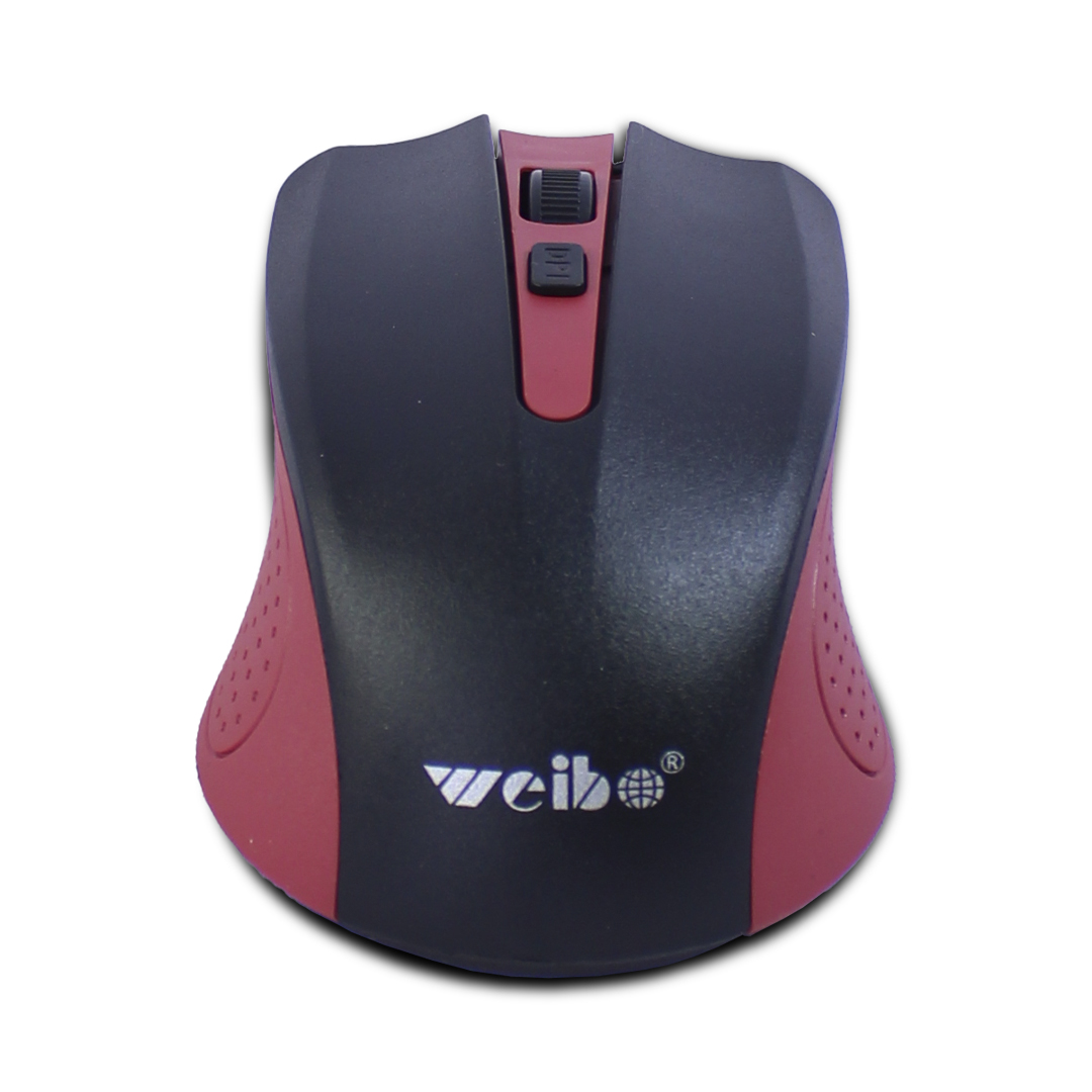 Mouse Rojo Gamer Inalambrico Weibo Sensor Optico Dpi 3200 Ajustable