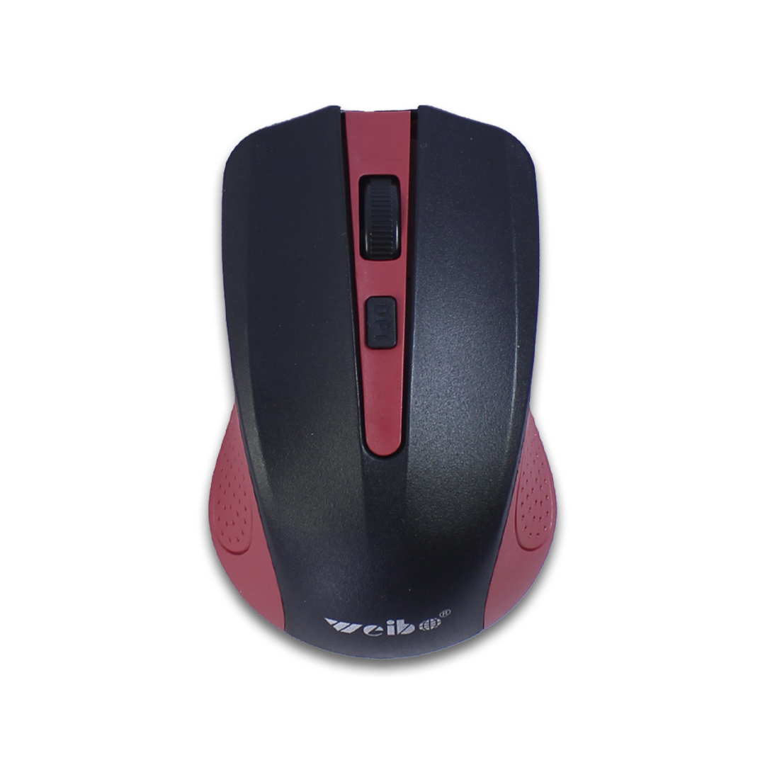 Mouse Rojo Gamer Inalambrico Weibo Sensor Optico Dpi 3200 Ajustable
