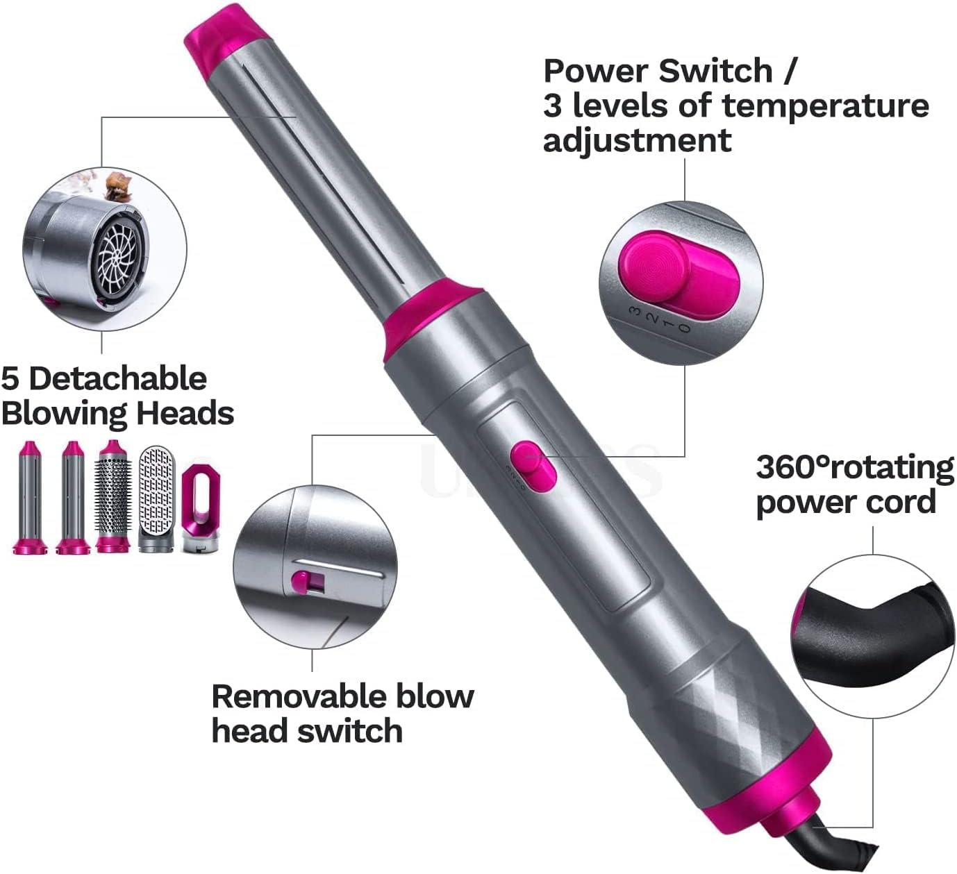 Cepillo Secador De Pelo 5 En 1 Para Peinado